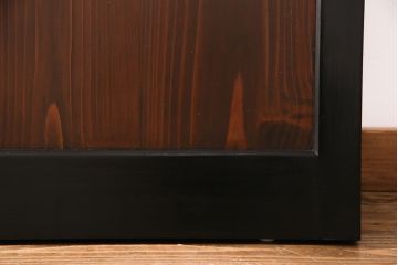 【オーダー注文・受注生産商品】ラフジュ工房オリジナル　凛とした雰囲気漂うガラス帯戸2枚セット(引き戸、板戸、建具)