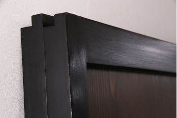 【オーダー注文・受注生産商品】ラフジュ工房オリジナル　凛とした雰囲気漂うガラス帯戸2枚セット(引き戸、板戸、建具)