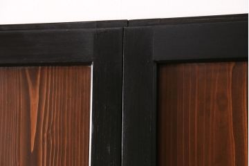 【オーダー注文・受注生産商品】ラフジュ工房オリジナル　凛とした雰囲気漂うガラス帯戸2枚セット(引き戸、板戸、建具)