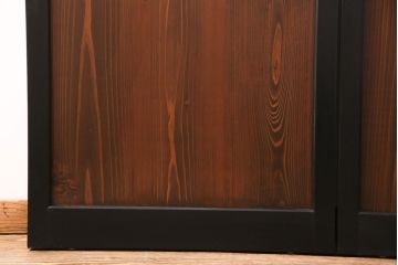 【オーダー注文・受注生産商品】ラフジュ工房オリジナル　凛とした雰囲気漂うガラス帯戸2枚セット(引き戸、板戸、建具)
