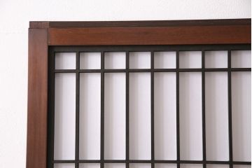 【オーダー注文・受注生産商品】ラフジュ工房オリジナル　大正ロマンの雰囲気漂う菱形模様の組子入り障子戸1枚(引き戸、格子戸、建具)