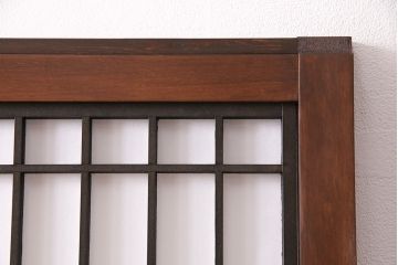 【オーダー注文・受注生産商品】ラフジュ工房オリジナル　大正ロマンの雰囲気漂う菱形模様の組子入り障子戸1枚(引き戸、格子戸、建具)