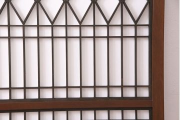 【オーダー注文・受注生産商品】ラフジュ工房オリジナル　大正ロマンの雰囲気漂う菱形模様の組子入り障子戸1枚(引き戸、格子戸、建具)