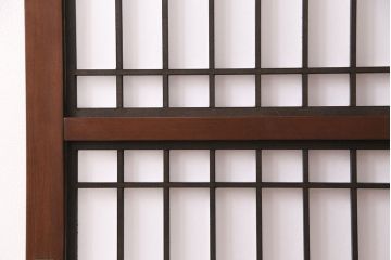 【オーダー注文・受注生産商品】ラフジュ工房オリジナル　大正ロマンの雰囲気漂う菱形模様の組子入り障子戸1枚(引き戸、格子戸、建具)