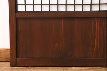 【オーダー注文・受注生産商品】ラフジュ工房オリジナル　大正ロマンの雰囲気漂う菱形模様の組子入り障子戸1枚(引き戸、格子戸、建具)