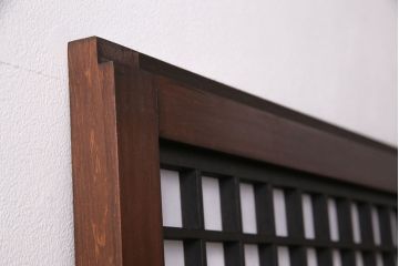 【オーダー注文・受注生産商品】ラフジュ工房オリジナル　大正ロマンの雰囲気漂う菱形模様の組子入り障子戸1枚(引き戸、格子戸、建具)