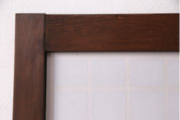 【オーダー注文・受注生産商品】ラフジュ工房オリジナル　大正ロマンの雰囲気漂う菱形模様の組子入り障子戸1枚(引き戸、格子戸、建具)