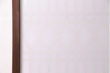 【オーダー注文・受注生産商品】ラフジュ工房オリジナル　大正ロマンの雰囲気漂う菱形模様の組子入り障子戸1枚(引き戸、格子戸、建具)