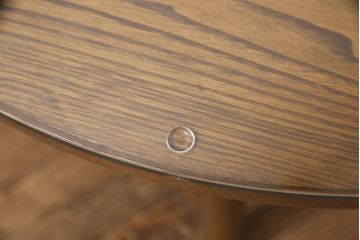 【オーダー注文・受注生産商品】レーザー組子入りローテーブル　ミンサー柄(丸テーブル、センターテーブル)