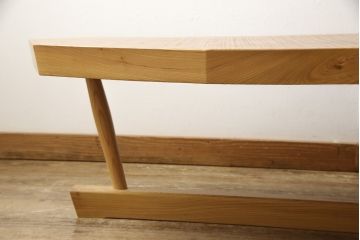【オーダー注文・受注生産商品】ジョージナカシマ風センターテーブル　欅材(ケヤキ材、ローテーブル、リビングテーブル、ジョージ・ナカシマ風)