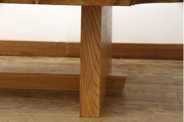 【オーダー注文・受注生産商品】ジョージナカシマ風センターテーブル　欅材(ケヤキ材、ローテーブル、リビングテーブル、ジョージ・ナカシマ風)