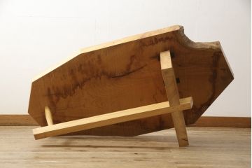【オーダー注文・受注生産商品】ジョージナカシマ風センターテーブル　欅材(ケヤキ材、ローテーブル、リビングテーブル、ジョージ・ナカシマ風)