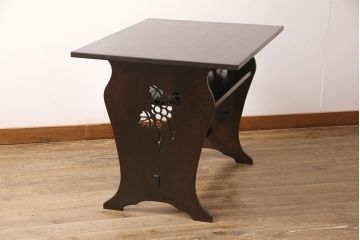 【オーダー注文・受注生産商品】レーザー透かし彫りダイニングテーブル　ぶどう柄(食卓、作業台)
