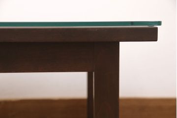 【オーダー注文・受注生産商品】レーザー組子入りローテーブル　ミンサー柄(センターテーブル、リビングテーブル)