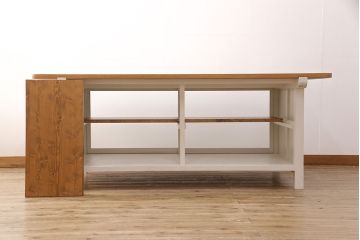 【オーダー注文・受注生産商品】戸棚付き作業台(カウンターテーブル、収納棚)