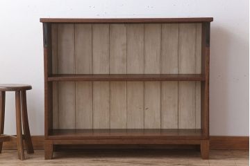 【オーダー注文・受注生産商品】マガジンラック付きカウンターテーブル(作業台、収納棚)