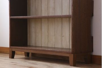 【オーダー注文・受注生産商品】マガジンラック付きカウンターテーブル(作業台、収納棚)