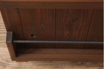 【オーダー注文・受注生産商品】マガジンラック付きカウンターテーブル(作業台、収納棚)