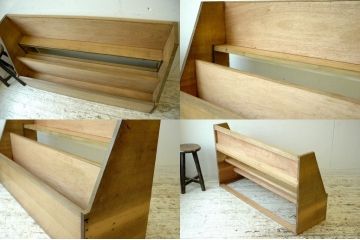 アンティーク家具　古い木味の変わり型飾り棚