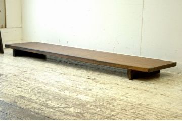 アンティーク家具　天板一枚板!古い木の脚付き裁ち板