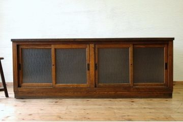 アンティーク家具　古いナラ材の重厚なカウンターテーブル