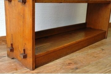 極上美品!古い栗材の重厚な本棚