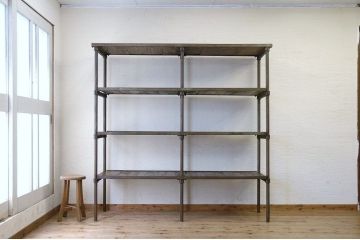 アンティーク家具　◆重厚!古いアイアンの大きな陳列棚
