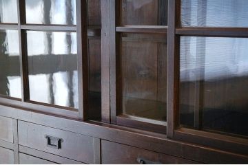 アンティーク家具　◆明治〜大正時代 迫力の八尺重ね時代収納棚