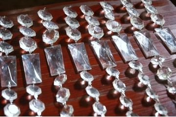 アンティーク雑貨　古いシャンデリアのガラスモール10本セット-10