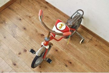 アンティーク雑貨　デッドストック品　古い子供自転車(三輪車)1