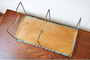 アンティーク雑貨　古いナラ材の組立式本立て2