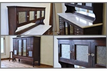 アンティーク家具　古い病院の大きなデンタルケース(ケビント)