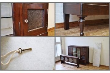 アンティーク家具　古い病院の大きなデンタルケース(ケビント)