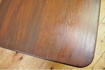 アンティーク家具　天板一枚板!古い栓材のちゃぶ台3