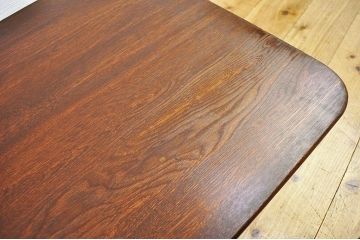 アンティーク家具　天板一枚板!古い栓材のちゃぶ台3