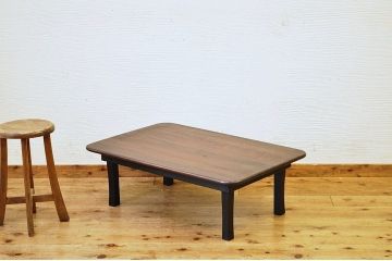 アンティーク家具　天板一枚板!古い栓材のちゃぶ台3