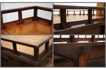 アンティーク雑貨　珍品希少!古い欅材の作りの立派な陣列台(飾り台)