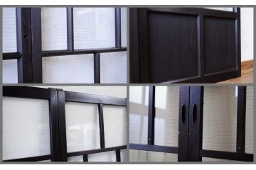 極上美品!古いお屋敷のシックなガラス戸4枚セット2
