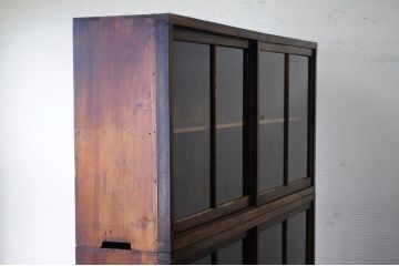 ◇極上美品!古い栗材のシンプルな引き出し付き収納棚