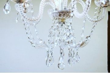 高級品!古い保谷ガラスのシャンデリア1
