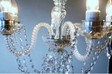 高級品!古い保谷ガラスのシャンデリア1