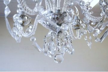 高級品!古い保谷ガラスのシャンデリア2　