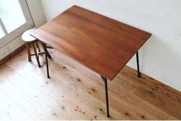 レトロ家具　★古い鉄脚のレトロなテーブル7