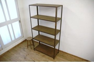 アンティーク家具　★重厚なアイアン陳列棚