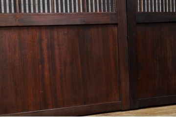 古いお屋敷の裏障子付時代格子戸4枚セット