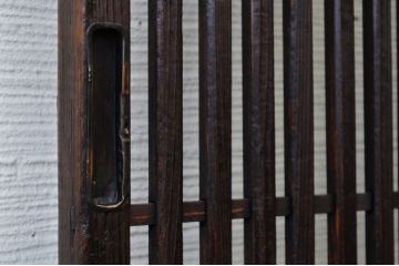 腰板欅玉杢の時代格子戸1枚