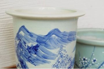 アンティーク雑貨　美品!時代植木鉢2個セット