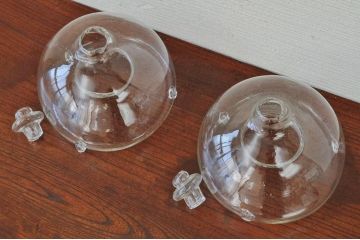 アンティーク雑貨　未使用品　古いガラスのハエ取り2個セット2