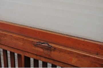 美品!!裏障子付時代格子戸4枚セット(銀モールガラス入)