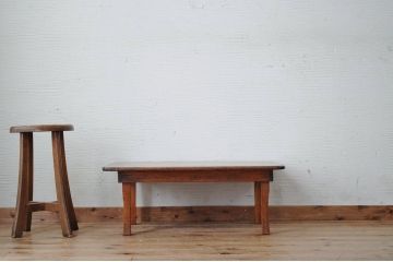 アンティーク家具　古い栓材の折り畳みちゃぶ台3